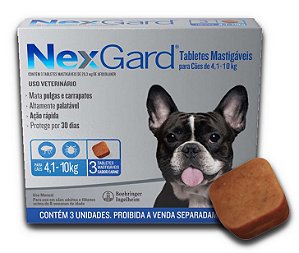 Nexgard Cães De 10,1 A 25kg 3 Tablet Antipulgas Carrapatos