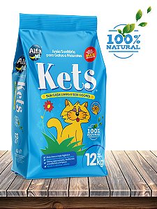 Alfa Pet Areia Higiênica Kets Azul Para Gatos - 12 Kg