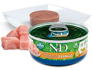 Ração Úmida Farmina N&D Natural Frango para Gatos Adultos - 70Gr