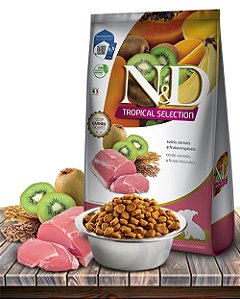 Ração Seca Farmina N&D Tropical Selection Suíno, Cereais e Frutas Tropicais para Cães Filhotes de Raças Mini - 2+0,5Kg
