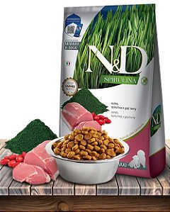 ND Spirulina Suíno e Goji Berry para Cães Filhotes de Raças Médias e Grandes - 10,1Kg