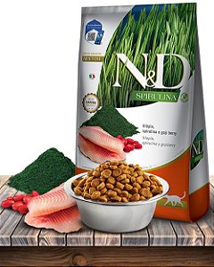 Ração Seca Farmina N&D Spirulina Tilápia e Goji Berry para Gatos Adultos
