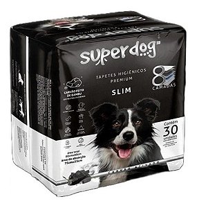 Tapete Higienico Super Dog Carvao 30 Un - 80 X 60 CM