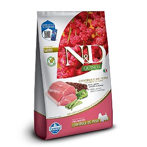 N&D QUINOA CANINE SUINO CONTROLE DE PESO MINI 800 GR