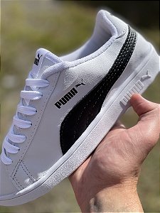TENIS PUMA SMASH BRANCO COM PRETO