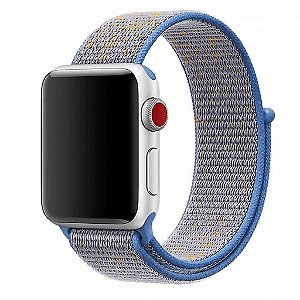 Pulseira Azul Florescente Nylon Loop Premium Apple Watch 38-40Mm
