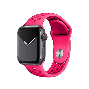 Pulseira Nike Sport Apple Watch Rosa Shock Silicone 38-40Mm