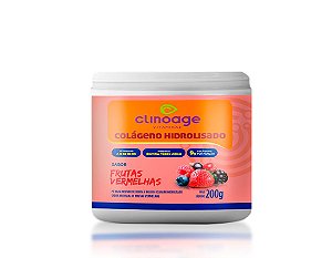 Colágeno Hidrolisado Solúvel sabor frutas vermelhas Clinoage (dropi108)