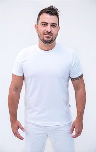 Camiseta Slim M/Malha Decote Careca LOJ022