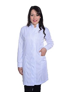 Avental Feminino Gola Padre em Gabardine com Punho