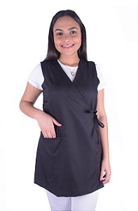 Avental Feminino Cavado com Laço - Gabardine