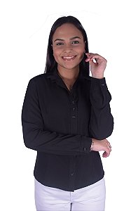 Camisa Social Feminina M/Longa - Microfibra