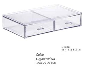 Caixa Organizadora C/ 2 Gavetas - Grande