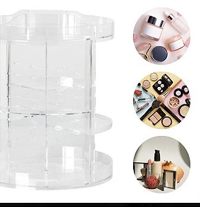 Organizador de Cosméticos Redondo Giratório de 27cm