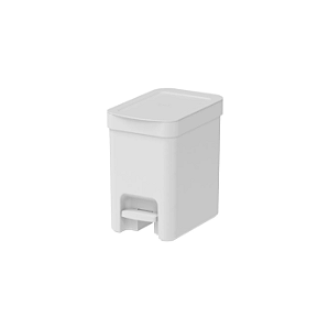 Lixeira Com Pedal Trium 6 Litros - Branco