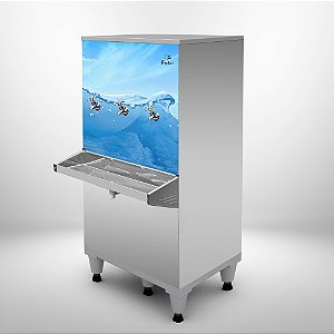 Bebedouro Industrial de Coluna  Inox 100 Litros 3 Torneiras 220v Frisbel