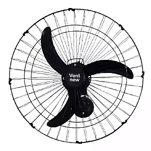 Ventilador Osc De Parede 60cm  155W  Preto 220v