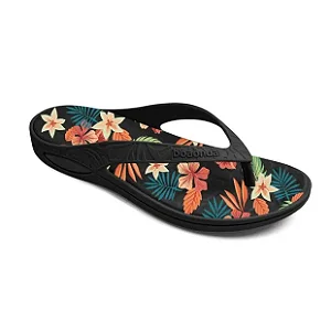Chinelo Feminino Boaonda Lily Preto Tropical 257