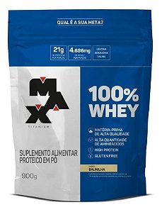 100% Whey Concentrado Refil 900g Sabores - Max Titanium