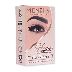 Kit Henna Menela Castanho Claro