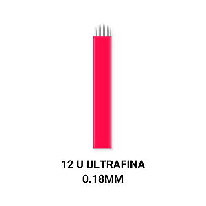 Lâmina Para Tebori 12 U Ultrafina 0.18mm