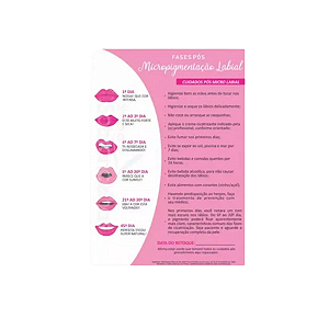 Ficha Cuidados Pós Micropigmentação Labial