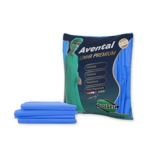 Avental Descartável Sem Manga Azul 20gm Protdesc 10 Unidades