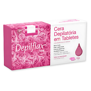 Cera Quente Rosa em Tabletes 1kg Depilflax