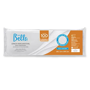 Papel Para Depilação Lenço Com Textura TNT 100 Unidades Depil Bella