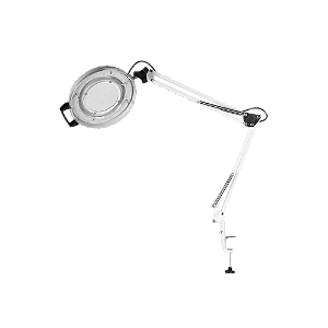 Lupa com iluminação LED Apoio de Mesa - Branca - Estek