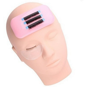 Suporte Testa Silicone Para Alongamento de Cílios Rosa