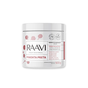 Creme de Massagem Pimenta Preta 500g Raavi