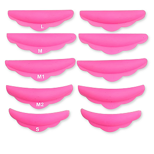 Protetor de Pálpebra Pad Silicone 5 Pares Rosa