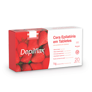 Cera Quente Morango em Tabletes 1kg Depilflax