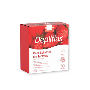 Cera Quente Morango em Tabletes 500g Depilflax