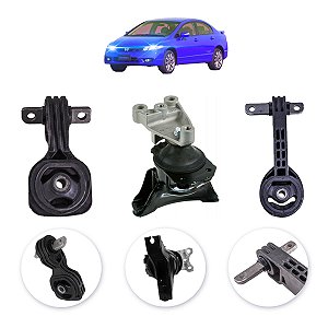 Kit coxim calço motor e cambio Honda New Civic 2007 a 2011