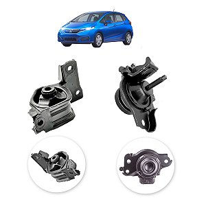 Kit 02 coxim calço motor e câmbio Honda Fit 2003 a 2008 manual