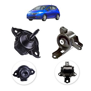 Kit 02 coxim calço motor Honda Fit 2007 a 2008 automático
