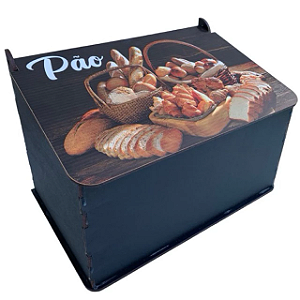 Caixa de Pães e Alimentos em MDF – Organização com Estilo para Sua Cozinha