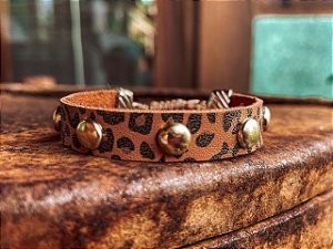 Pulseira Animal Print com Tachas