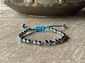 Pulseira Basic Azul com Nós