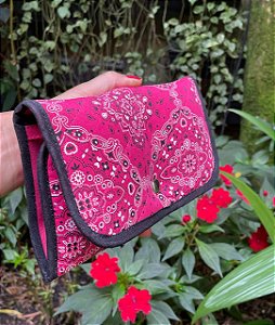 Porta Bijuteria Estampa Bandana Rosa