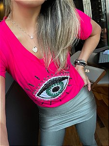 Camiseta T-Shirt Pink Olho Grego
