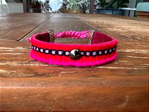 Pulseira Étnica Vermelha e Rosa