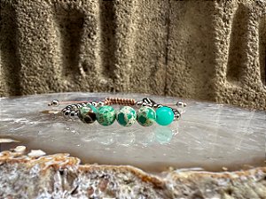 Pulseira Pedra Natural Jásper Imperial Verde