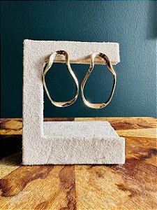 Brincos Orgânico Ondas Dourado
