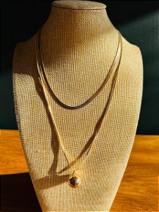 Colar Dourado Fita