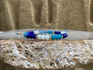 Pulseira Azul Mini Cristais