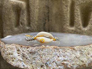Pulseira Amarela com Búzio de Olho Grego