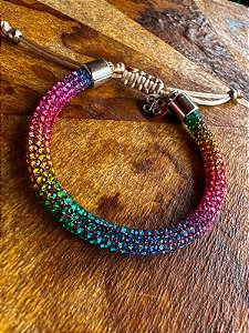 Pulseira Colorida Strass